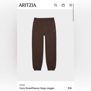 SOLD Aritzia cozy sweatfleece mega jogger